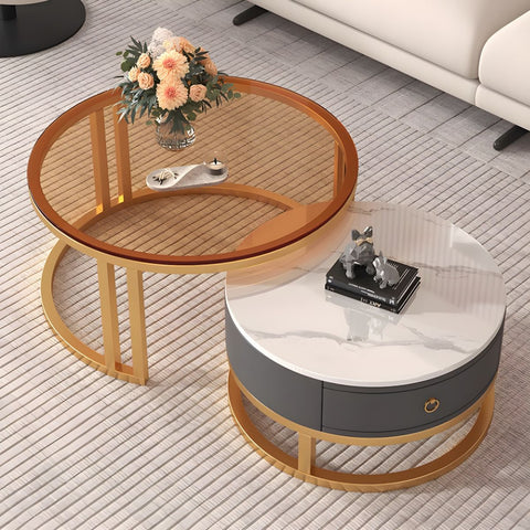 Aurelius Round Nesting Tables With Storage