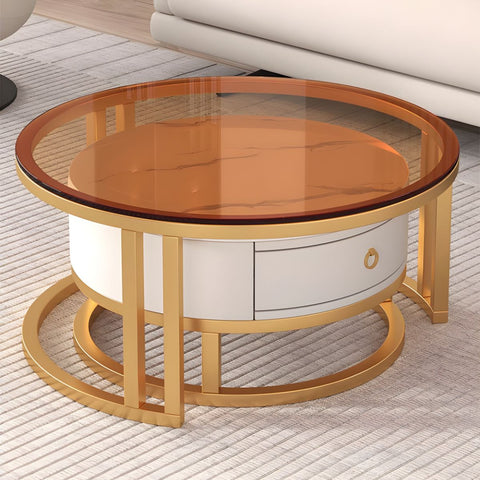 Aurelia Round Nesting Tables With Storage