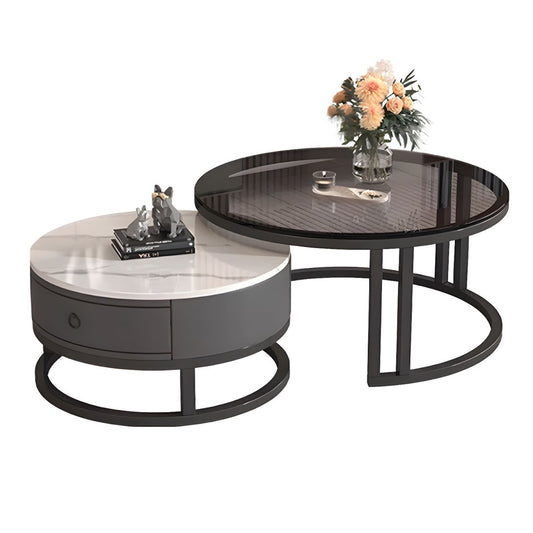 Top Notch Round Nesting Tables With Storage