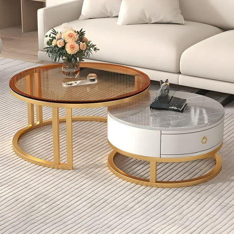 Aurelia Round Nesting Tables With Storage