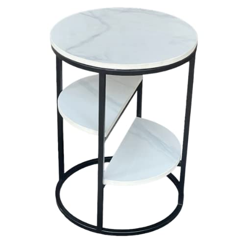 Sophisticated Three-Tier Metal Side Table