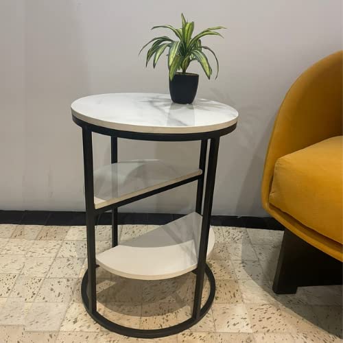 Sophisticated Three-Tier Metal Side Table