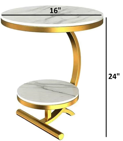 Captivating C-Shaped Side Table