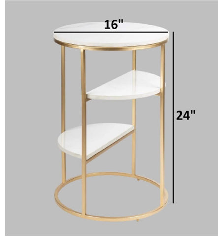 Sophisticated Three-Tier Side Table