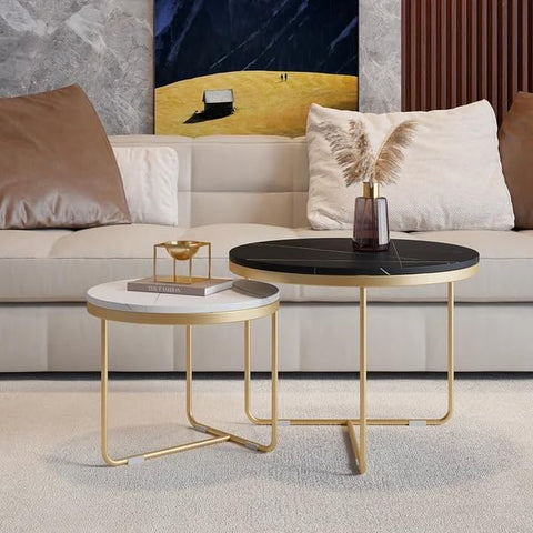 Marble Melody Nesting Coffee Table Set