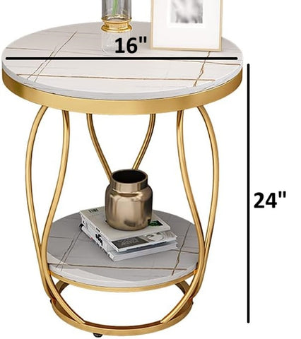 Suave Two-Teir Metal Side Table