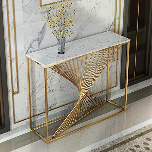 Spiral Accent Metal Console Table