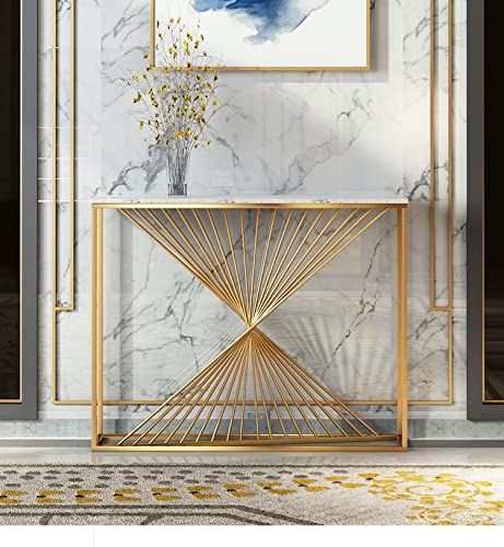 Spiral Accent Metal Console Table