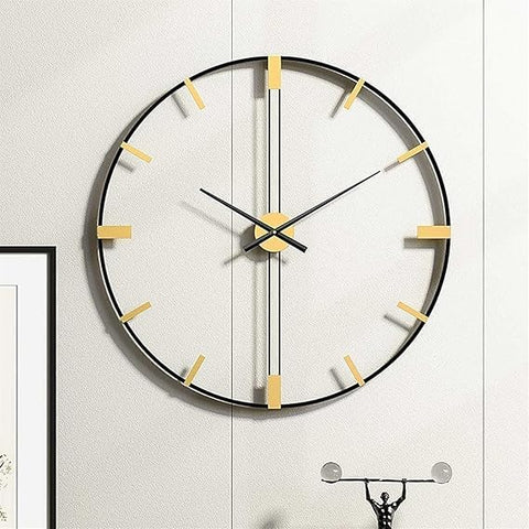 Simplistic Black Metal Wall Clock