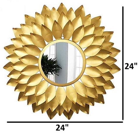 Floral Metal Wall Mirror