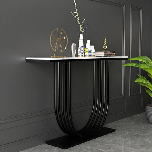 Suave U-Shaped Metal Console Table