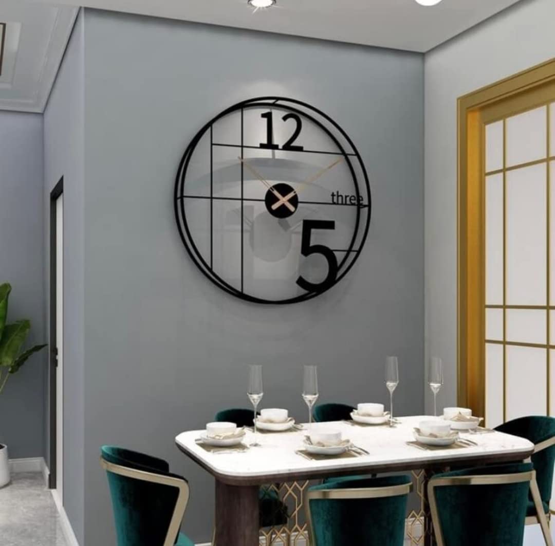 Charismatic Black Metal Wall Clock