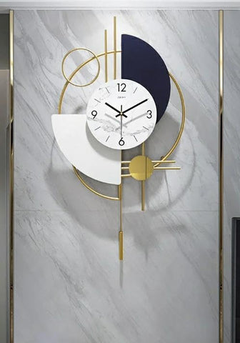 Crescent Arc Metal Wall Clock