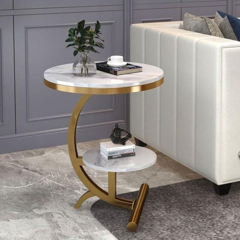 Captivating C-Shaped Side Table