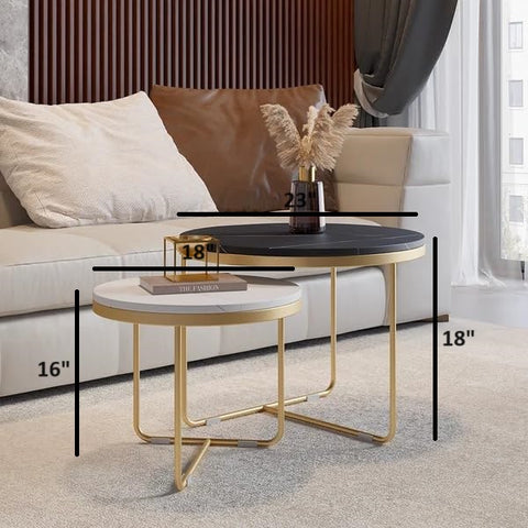 Marble Melody Nesting Coffee Table Set