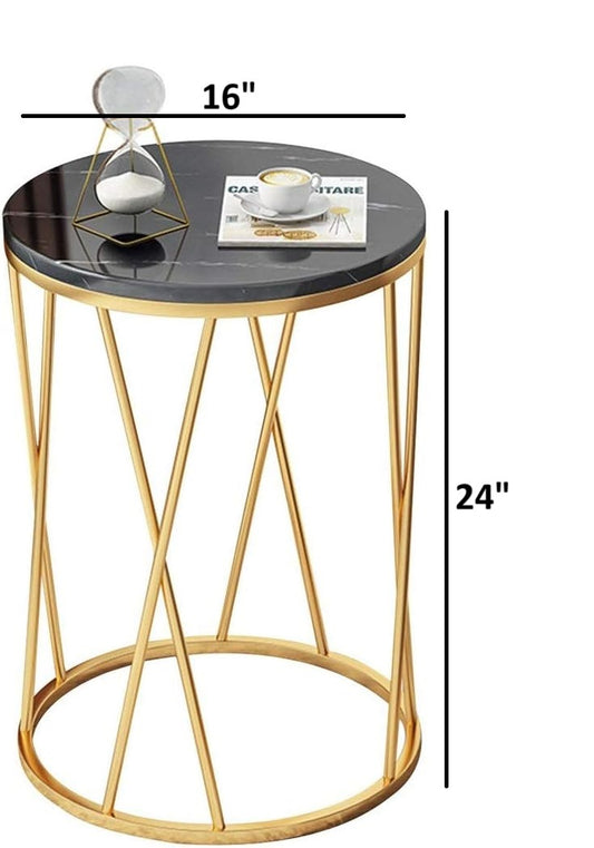 Urbane X Marble top Metal Side Table