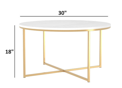 Gilded Age Round Marble Coffee Table