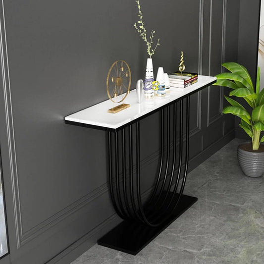 Suave U-Shaped Metal Console Table