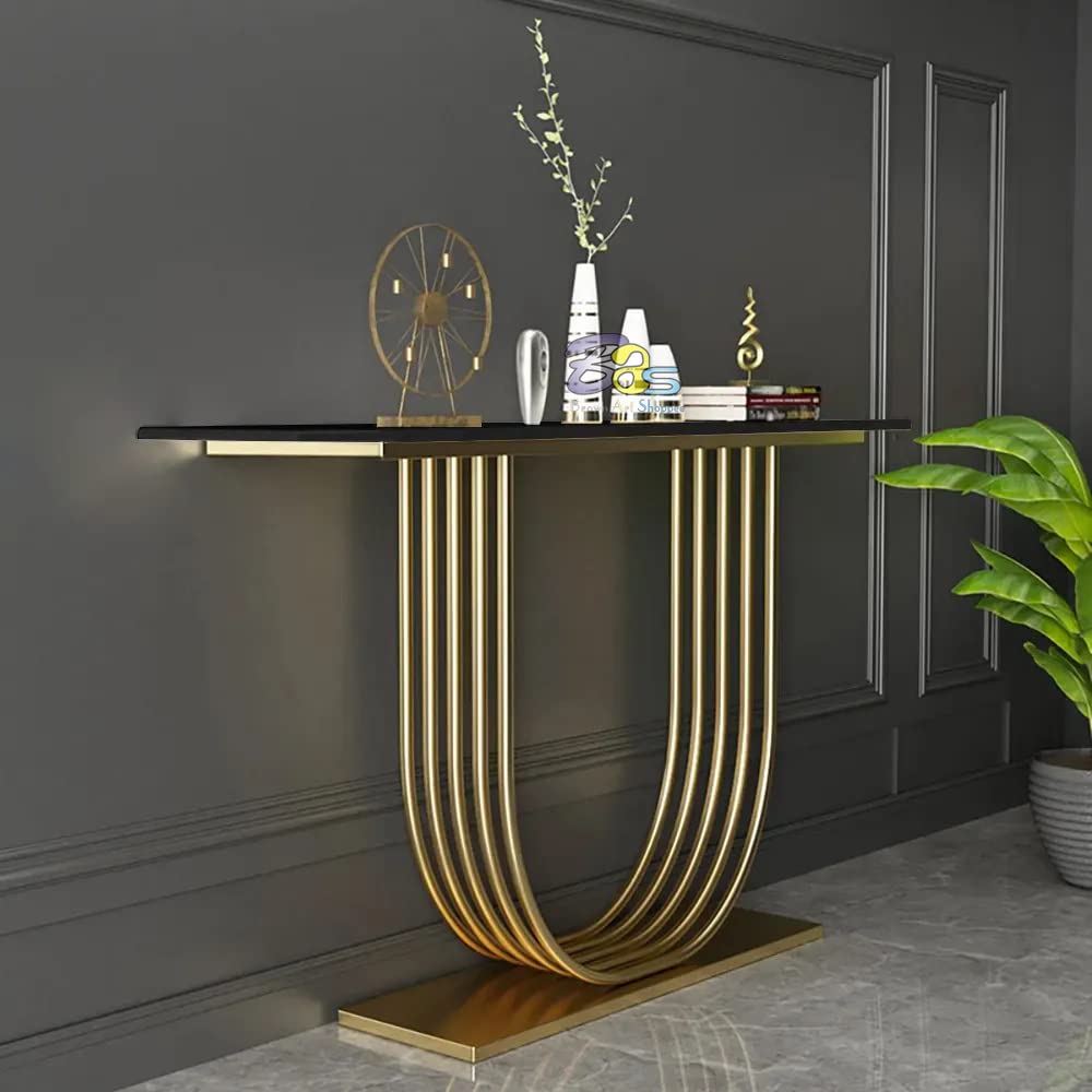 Suave U-Shaped Metal Console Table