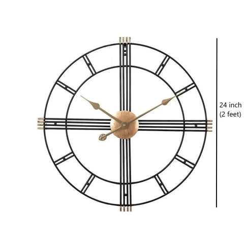 Modern Crossbeam Metal Wall Clock