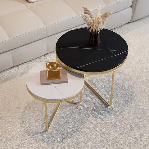 Marble Melody Nesting Coffee Table Set