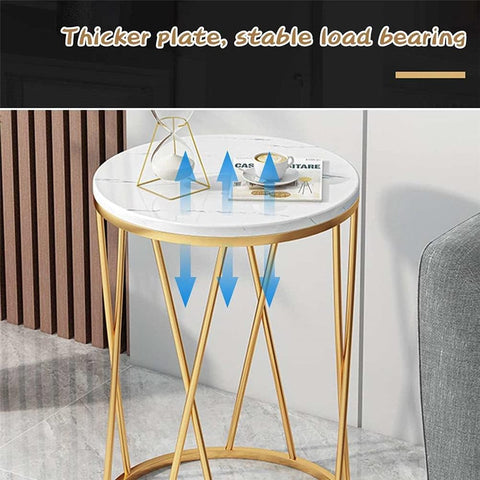 Urbane X Marble Top Metal Side Table