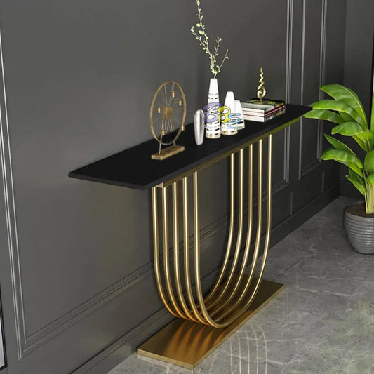 Suave U-Shaped Metal Console Table