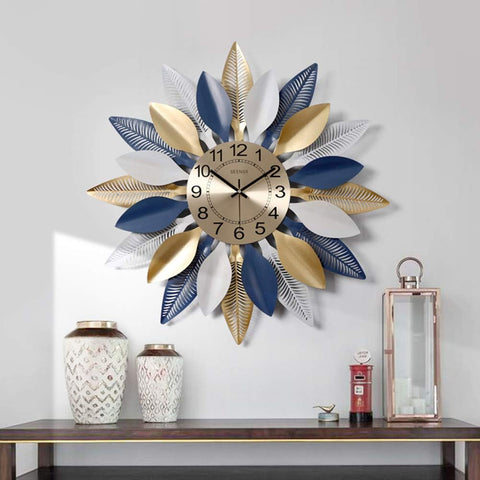 Bamboo Leaves Multi Color Wall Clock