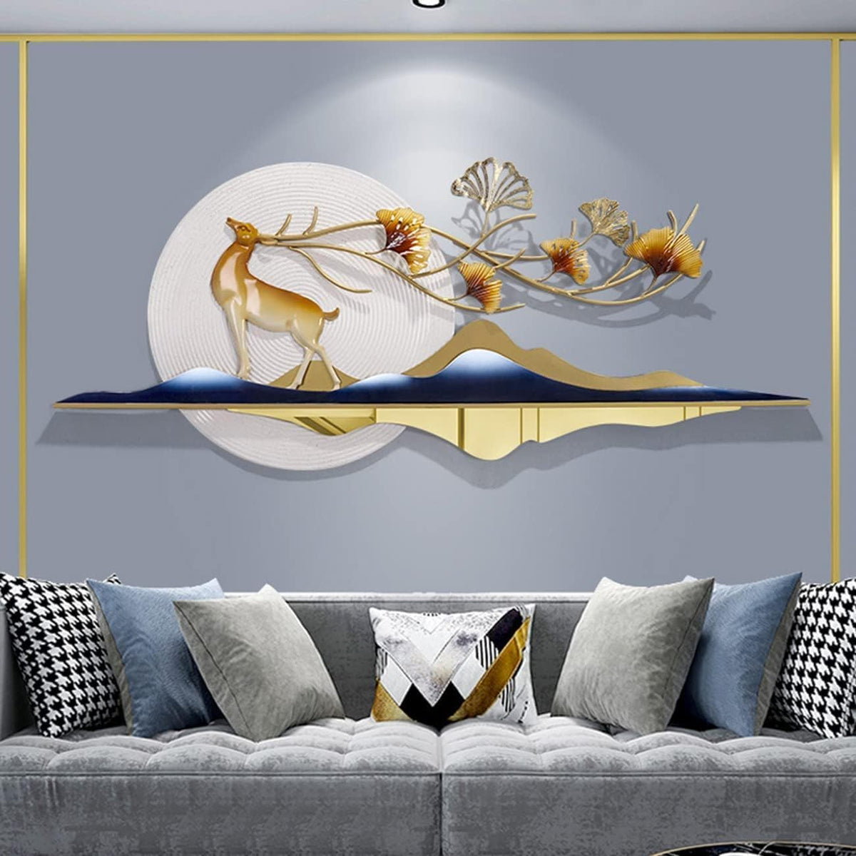 Reindeer Winter Metal Wall Art