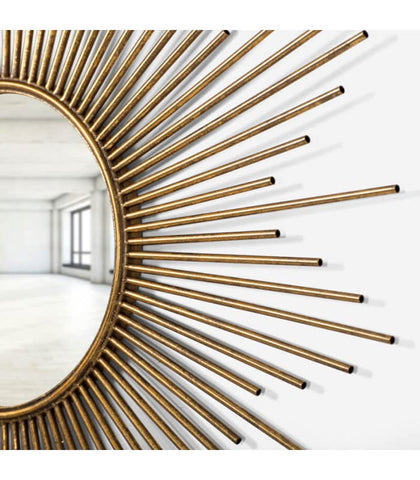 Star Burst Metal Wall Mirror