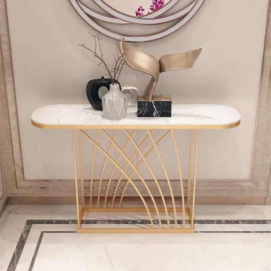 Lavish Marble Top Console Table