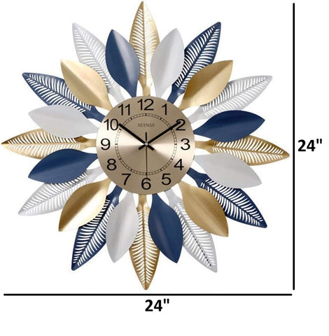 Bamboo Leaves Multi Color Wall Clock