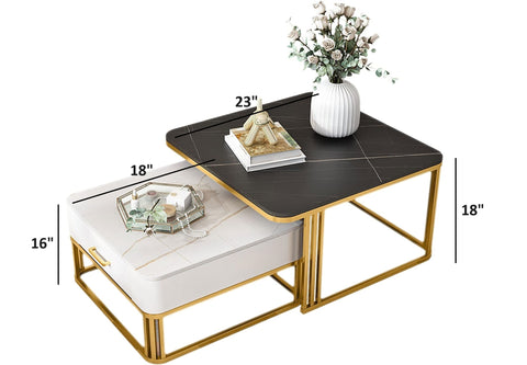 Wonder Marble Nesting Tables With Storage