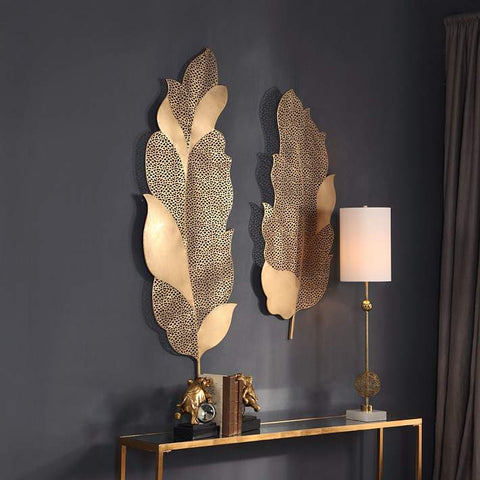 Dual Banana Leaves Wall Art