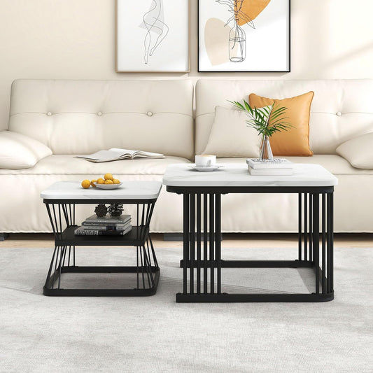 Pandora Square Black Nesting Table Set