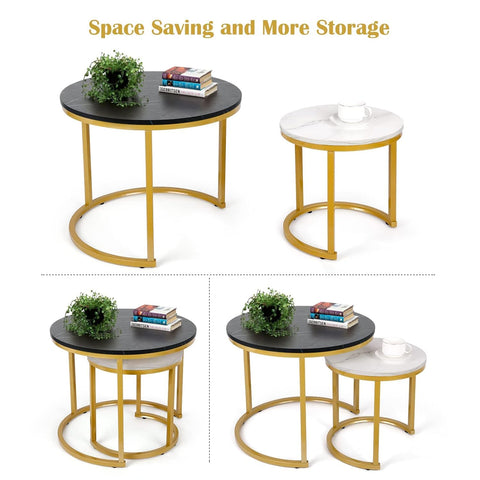 Artus Minimalist Nesting Coffee Table Set