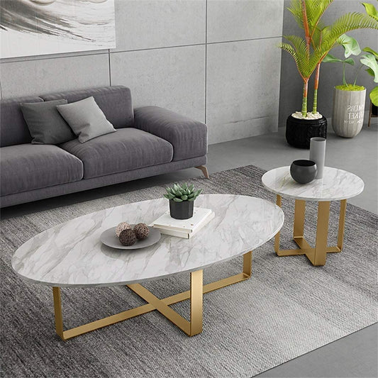 Aurora Marble Coffee & Side Table Set