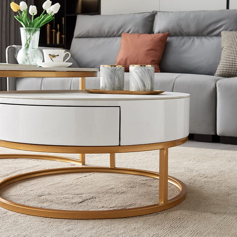 Aurelia Round Nesting Tables With Storage