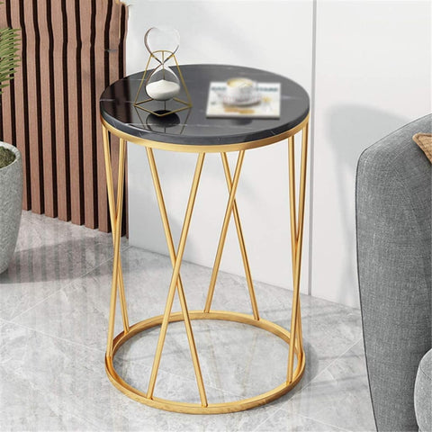 Urbane X Marble top Metal Side Table