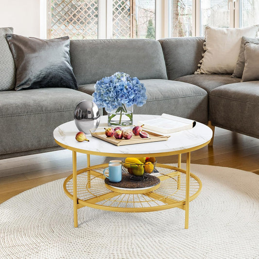 The Double Decker Round Coffee Table