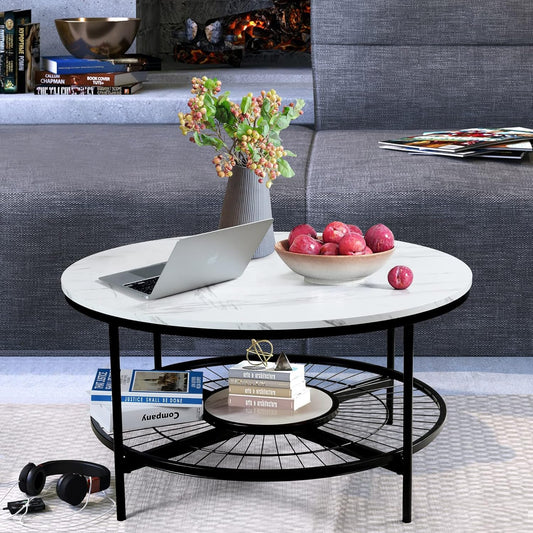 The Double Decker Round Coffee Table