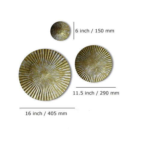 Aurelia Metal Circular Hanging Wall Art Set Of 3