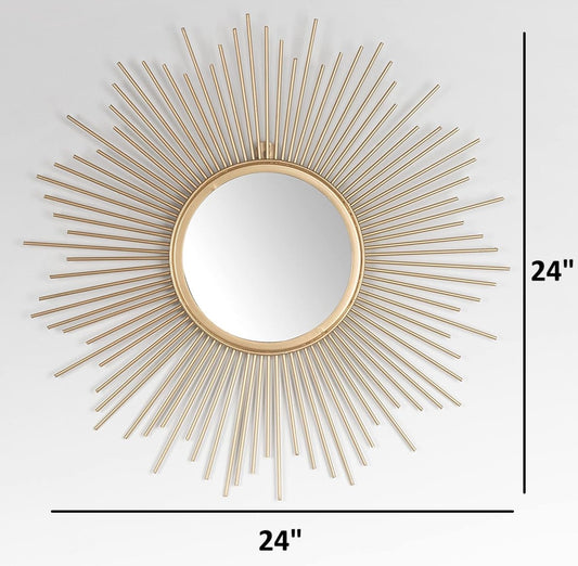 Star Burst Metal Wall Mirror