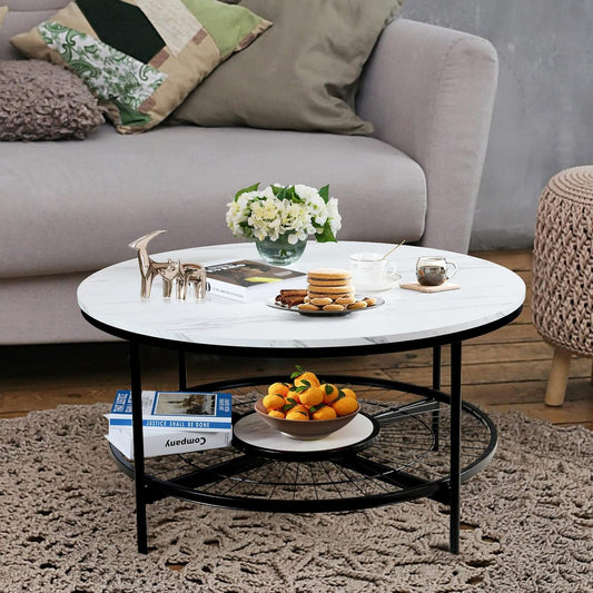 The Double Decker Round Coffee Table