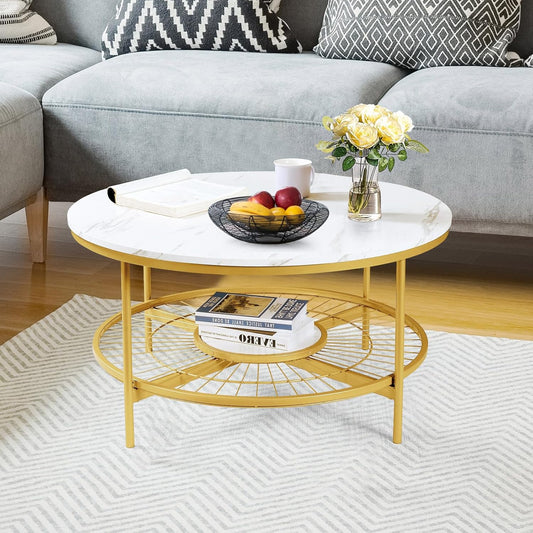 The Double Decker Round Coffee Table