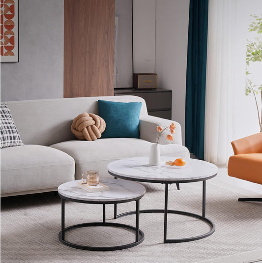 White Marble Nesting Tables