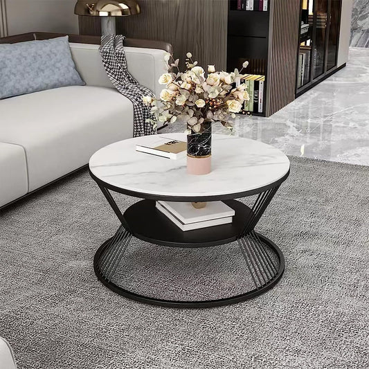 Pandora Round Black Nesting Table Set