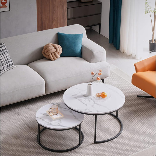 White Marble Nesting Tables