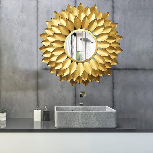 Floral Metal Wall Mirror