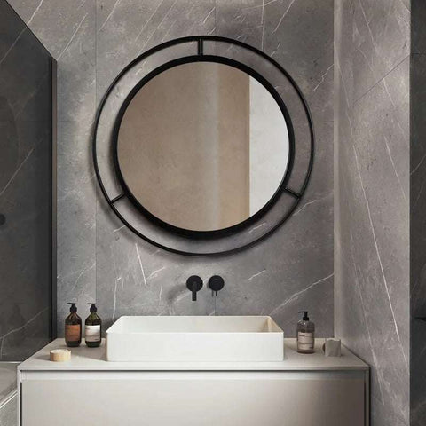 Double-Ring-Wall-Mirror (Black)